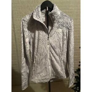 The North Face‎ Fuzzy Fleece Jacket Zip Up Gray Womens XS